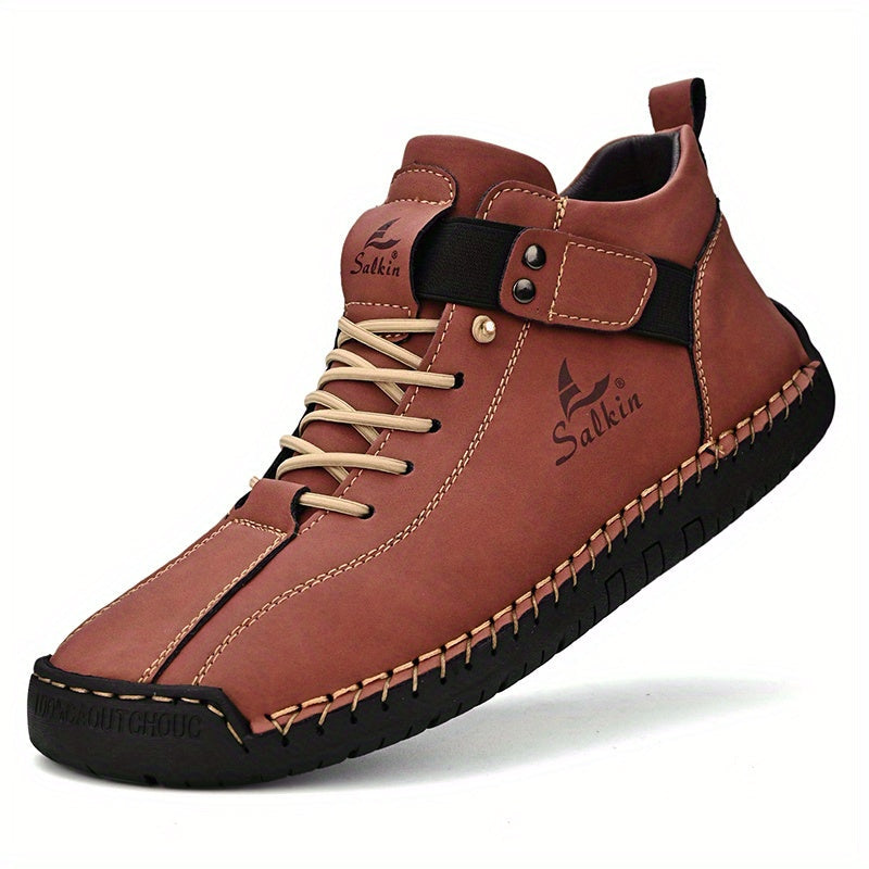 Salkin- Bottines en cuir confortables et antidérapantes pour femmes