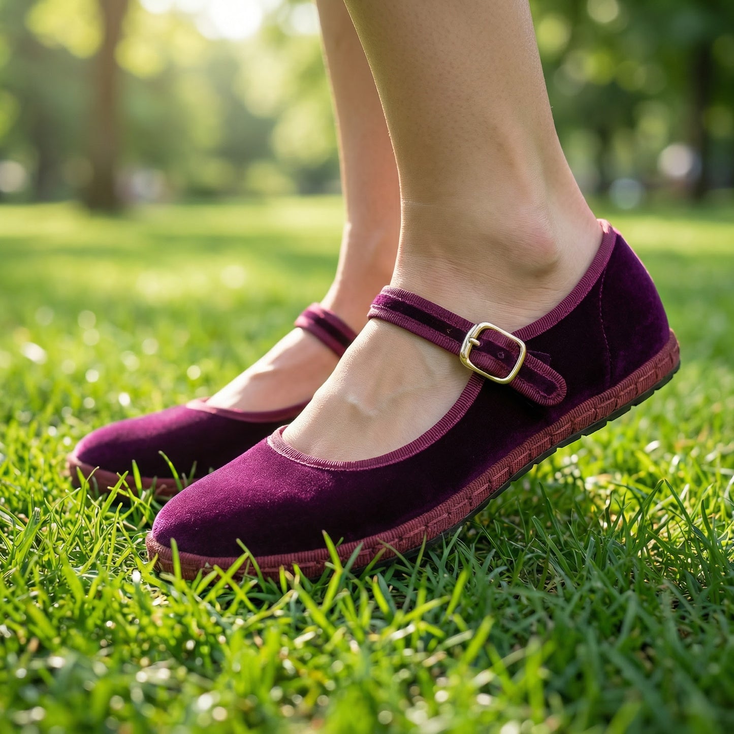 Ballerines Mary Jane Velours – Élégance & Confort