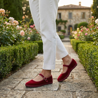 Ballerines Mary Jane Velours – Élégance & Confort