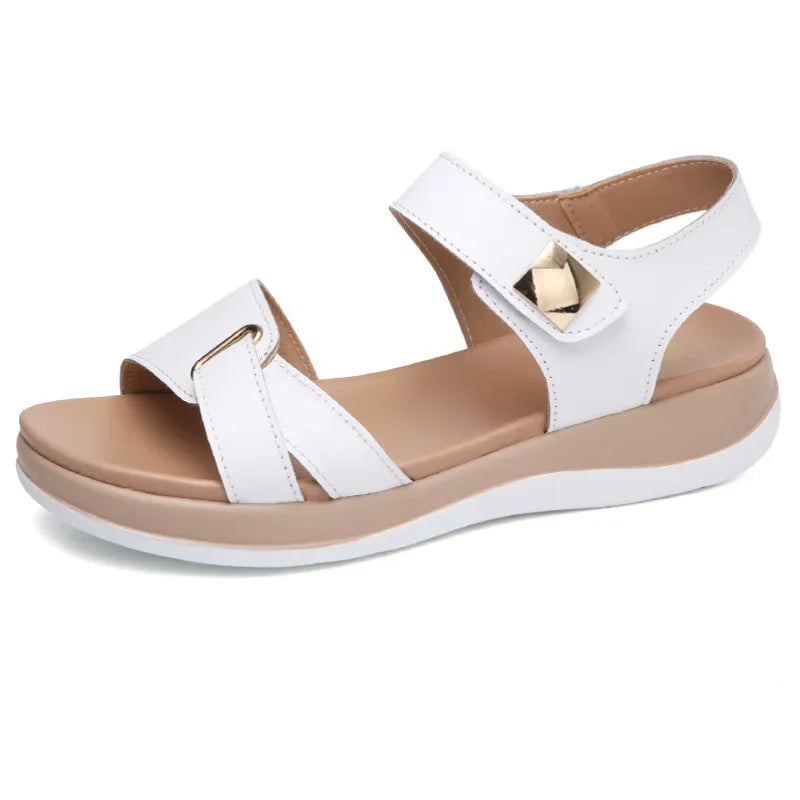 Diana- Sandales en cuir confortables et antidérapantes pour femmes