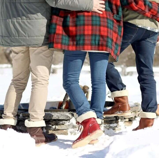 FRIMA- BOTTES IMPERMÉABLES EN CUIR POLAIRE AVEC DOUBLURE EN LAINE pour femmes