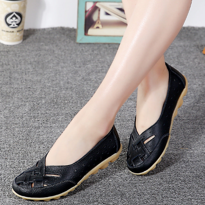 Eveline- Chaussures de marche en cuir respirante pour femmes