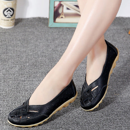 Eveline- Chaussures de marche en cuir respirante pour femmes