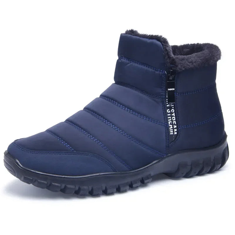 CHERY- Bottines de neige zippées en coton chaud pour femmes