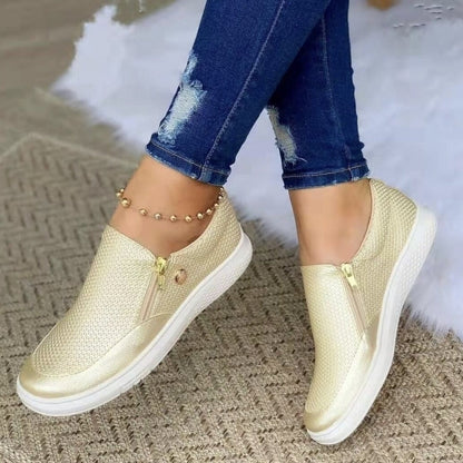 Stéphanie- Chaussures Plates Confortables à Fermeture Éclair