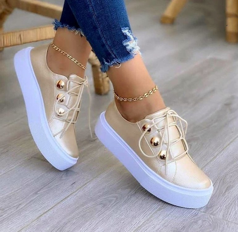 Sandrine- Chaussures en cuir plates élégantes à lacets