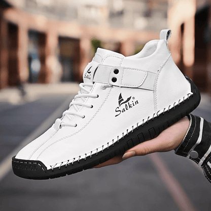 Salkin- Bottines en cuir confortables et antidérapantes pour femmes
