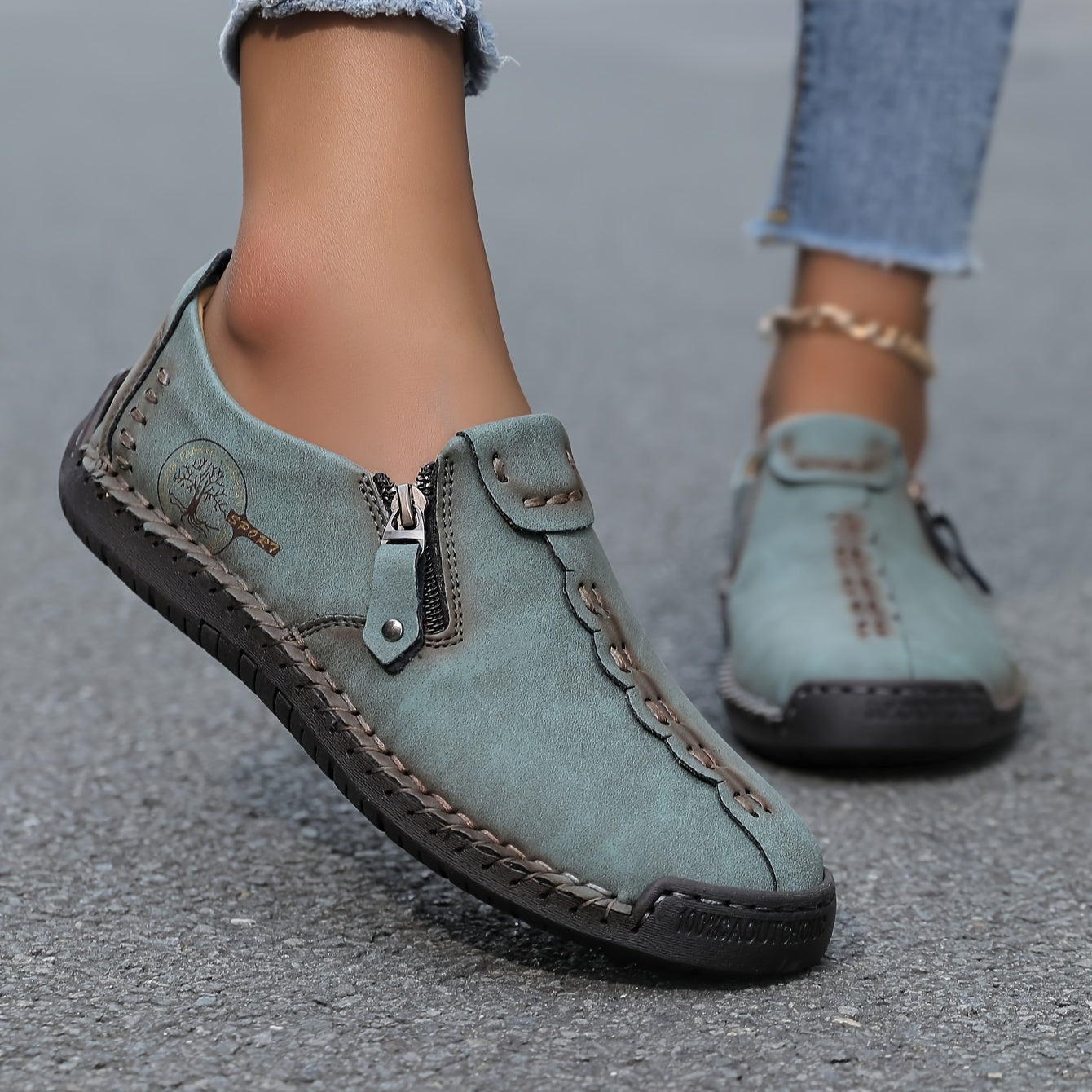 Ginette- Chaussures en cuir confortables et légères pour femmes
