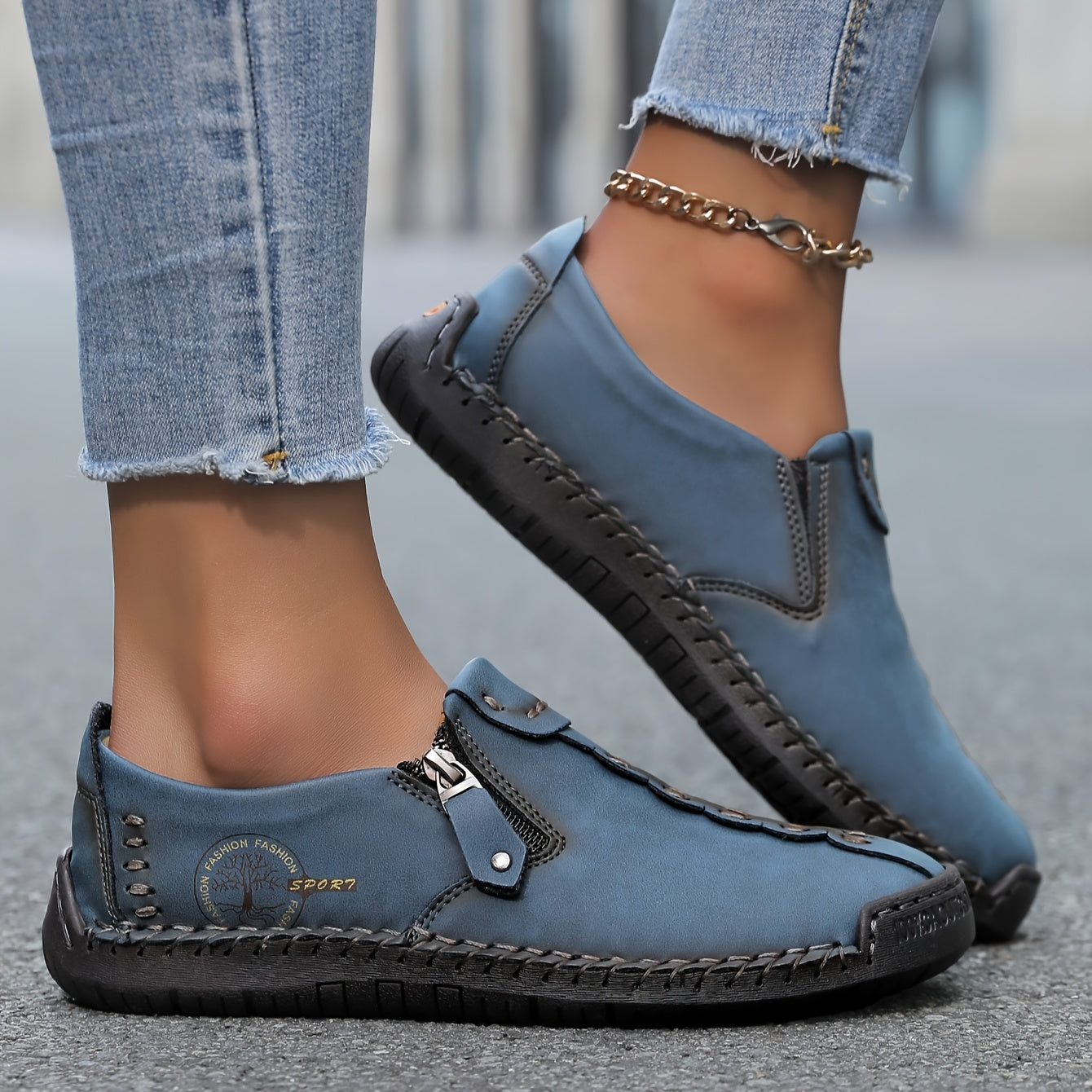 Ginette- Chaussures en cuir confortables et légères pour femmes