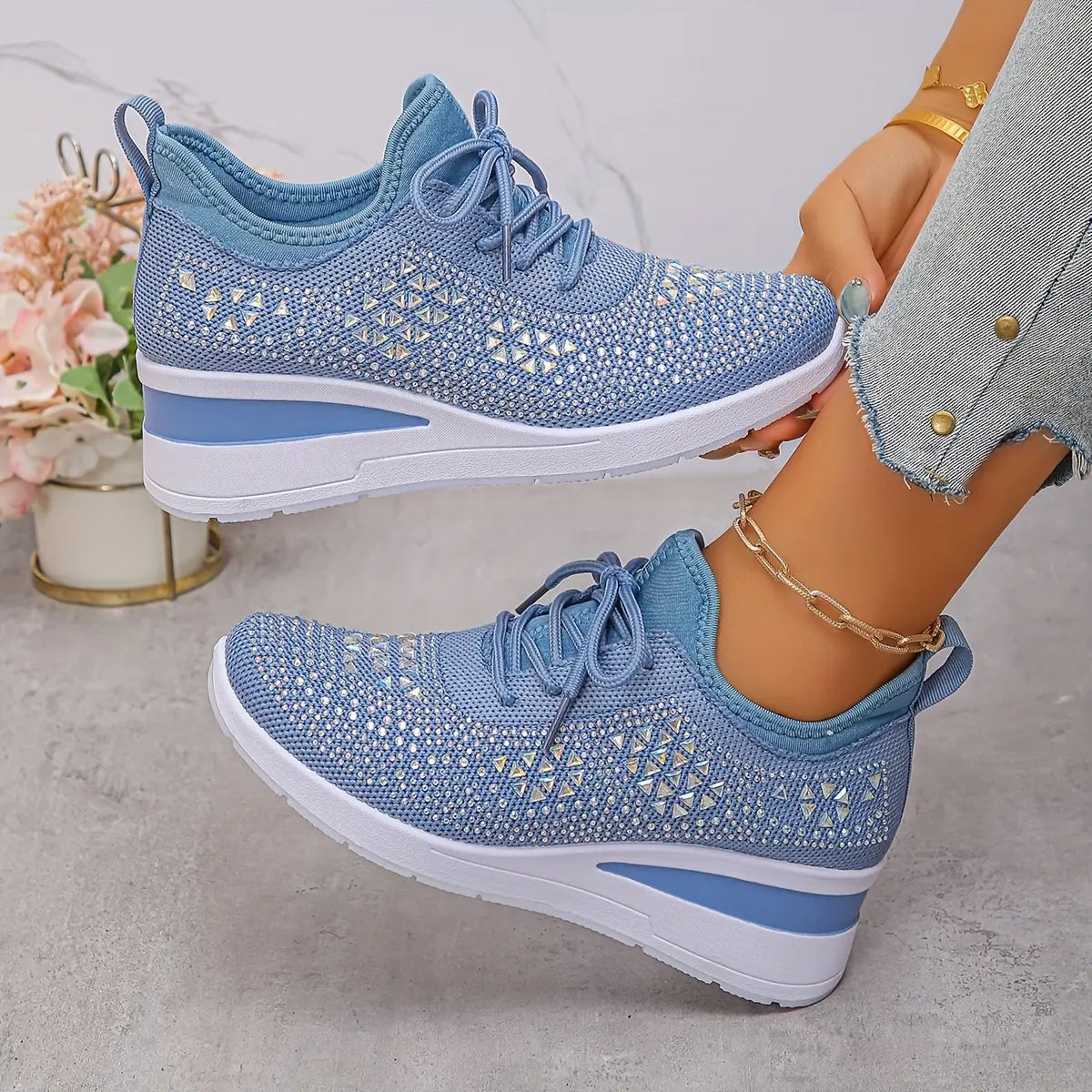 Karine- Chaussures compensées respirantes