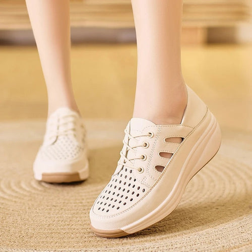 TANY- Chaussures compensées confortables et respirantes pour femmes. Style élégant & soutien optimal