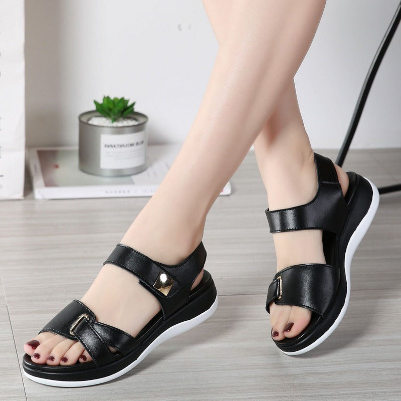 Diana- Sandales en cuir confortables et antidérapantes pour femmes
