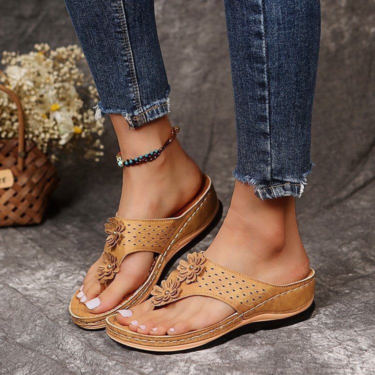 Cécile- Sandales à talons compensés pour femmes